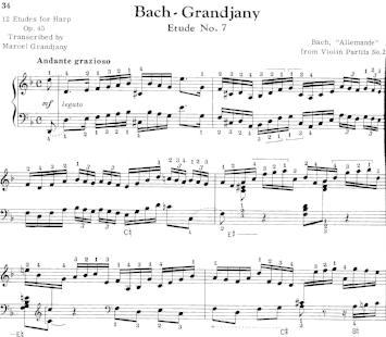 Etudes for Harp - Bach-Grandjany