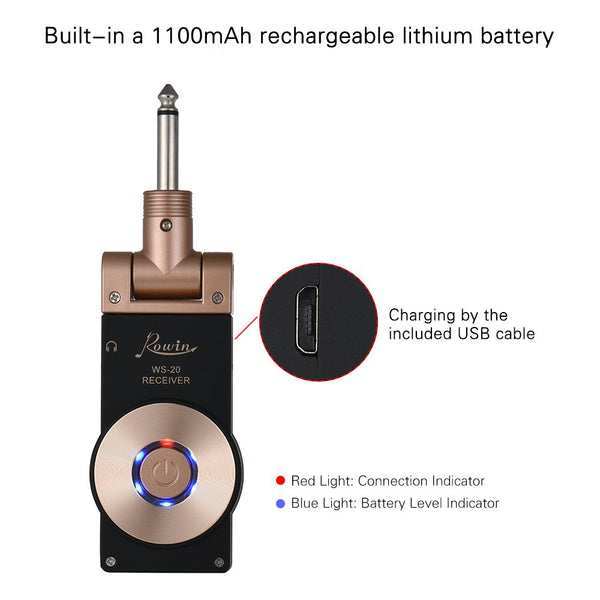 Rowin 2.4G Wireless Rechargeable Transmitter Receiver