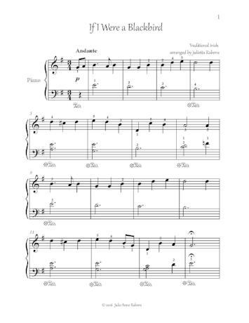 Blackbird Songs for Solo Piano