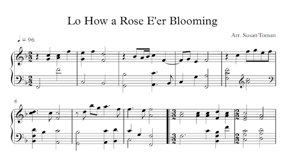 Lo How A Rose E'er Blooming - Digital Download