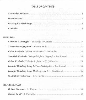 Wedding Music for the Lever Harp - Bargain Basement Beauty!