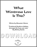 What Wondrous Love is This? - Digital Download