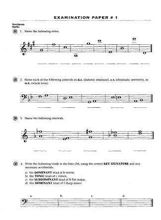 Royal Conservatory of Music Preliminary Rudiments Examination Workbook