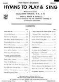 Hymns to Play and Sing