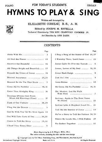 Hymns to Play and Sing