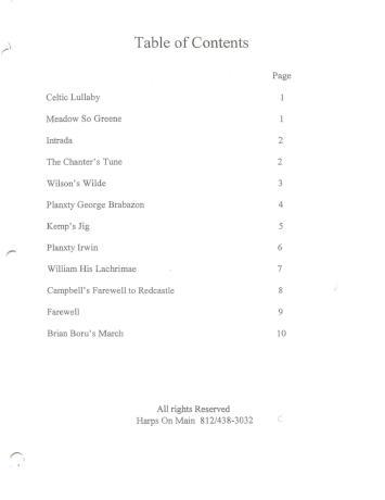 Celtic & Renaissance Songs for the Harpsicle Harp
