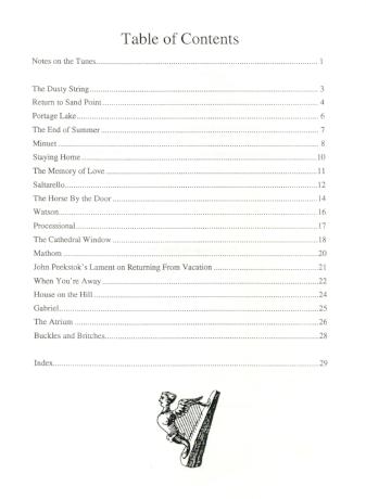 The Dusty String and Other Tunes Arranged for Small Harp - Bargain Basement Beauty!